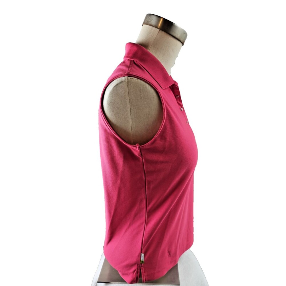 Izod Lacoste Sleeveless Polo Shirt Size S Pink  Longer Length - Picture 4 of 11